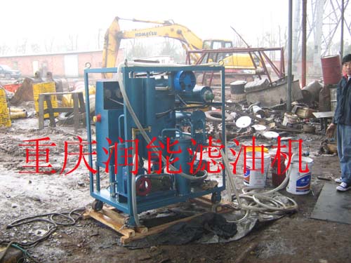 TYA-10液压油真空滤油机在重庆挖机维修企业使用现场